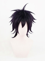 Perruque de cosplay noire brunâtre JoJo \ s Bizarre Adventure Narancia Ghirga Perruques de cosplay Déguisements Halloween