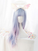 Perruque de lolita douce perruque de cheveux de Lolita de bébé de licorne de licorne de bébé bleu Déguisements Halloween