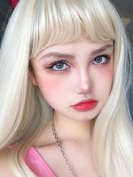Perruque douce Lolita droite longue perruque de cheveux Lolita avec une frange Déguisements Halloween