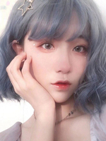 Perruque douce Lolita perruque cheveux gris clair ébouriffée courte Lolita Déguisements Halloween