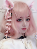 Perruque douce Lolita perruque de cheveux Lolita ébouriffée courte rose doux Déguisements Halloween