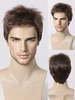 Perruque Homme Courte Lisse Brun foncé Accessoire Déguisement Cosplay
