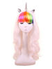 Perruque Licorne Costume 2021 blanche synthétique multicolore Perruques accessoires de costume Déguisements Halloween