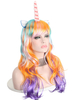 Perruque Licorne Costume 2021 multicolore orange Perruques accessoires de costume Déguisements Halloween