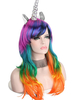 Perruque Licorne Costume 2021 multicolore Perruques accessoires de costume Déguisements Halloween
