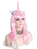 Perruque Licorne Costume 2021 rose Perruques accessoires de costume Déguisements Halloween