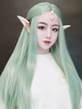 Perruque Lolita cheveux vert menthe longue et centrale Déguisements Halloween