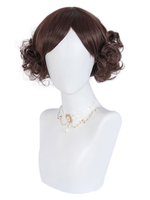 Perruque Lolita douce 30cm-35cm Fibre résistante à la chaleur Accessoires Lolita marron foncé