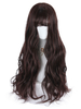 Perruque Lolita douce 66cm-95cm Fibre résistante à la chaleur Accessoires Lolita noir brunâtre