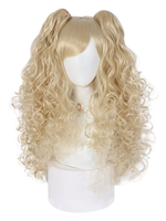 Perruque Lolita douce 66cm-95cm Fibre résistante à la chaleur Champagne Lolita Accessoires