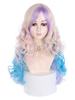Perruque Lolita douce 66cm-95cm Fibre résistante à la chaleur Cyan Blue Accessoires Lolita