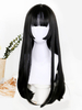Perruque Lolita Noire Accessoires Lolita Fibres Longues Résistantes à la Chaleur