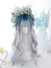 Perruque Longue Bleue Style Marin Lolita Fibre Résistante À La Chaleur Ombre Accessoires Lolita Mignonne