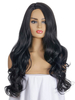 Perruque longue pour femme noire bouclée fibre résistante à la chaleur chic ébouriffée perruques synthétiques longues