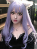 Perruque Mignonne Lolita Violet Accessoires Lolita Fibre Longue Résistante à la Chaleur