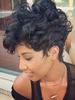 Perruque Naturelle Femme Perruque Cheveux Vrai Perruque Noire Courte