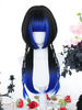 Perruque Noire Bleue Accessoires Lolita En Fibre Longue Résistante À La Chaleur Mignonne