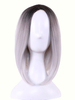 perruque pour Hallowmas mélange éclaircissant grise verte pour femme en fibre synthétique mode droite de Carnaval