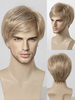 Perruque Pour Homme Blonde Courte Accessoire Avec Frange Naturelle Cosplay