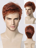 Perruque Pour Homme Bordeaux Droite Courte Accessoire Naturelle Cosplay