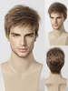 Perruque Pour Homme Brune Foncé Droite Courte Accessoire Naturelle Cosplay