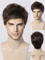 Perruque Pour Homme Droite Courte Accessoire Naturelle Cosplay
