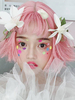 Perruque rose Lolita courte en fibre résistante à la chaleur pour cheveux Lolita Déguisements Halloween
