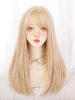 Perruque Sweet Lolita ébouriffée fibre résistante à la chaleur accessoires Lolita or clair