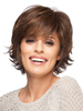 Perruque Synthétique Courte Femme Invisible Prothèse Capillaire Blanc Gris Frisée