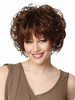 Perruque Synthétique Courte Femme Invisible Prothèse Capillaire Brun Foncé Frisées