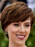 Perruque Synthétique Courte Femme Invisible Prothèse Capillaire Marron avec Franges Frisée