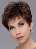 Perruque Synthétique Courtes Marron Perruques de Cheveux Humains Frisés avec Franges