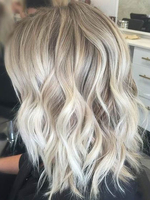 Perruque Synthétique Mi-longue Femme Invisible Prothèse Capillaire Gris Frisée