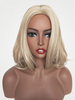 Perruques de cheveux blonds Femmes Centre Parting Bob Perruques synthétiques