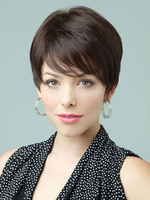 Perruques de Cheveux Humains avec Franges Courtes Frisées Marrons Perruques Des Femmes