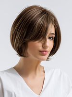 Perruques de cheveux humains Bob perruques de cheveux femmes Side Sideing cheveux raides perruques