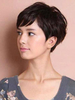 Perruques de Cheveux Humains Femme Courte Frisés Unicolore