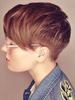 Perruques de Cheveux Humains Femme Courte Raide Unicolore