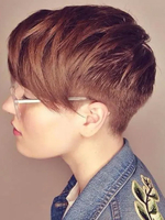 Perruques de Cheveux Humains Femme Courte Raide Unicolore