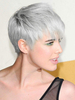 Perruques de Cheveux Humains Femme Courte Raide Unicolore