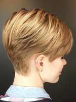 Perruques de Cheveux Humains Femme Courtes Unicolore avec Franges