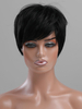 Perruques de Cheveux Humains Femme Frisées Courtes Unicolore