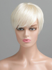 Perruques de Cheveux Humains Femme Frisées Courtes Unicolore