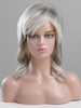 Perruques de Cheveux Humains Femme Mi-longues Unicolore avec Franges