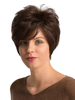 Perruques de cheveux humains Perruques de cheveux courts ébouriffés bruns pour les femmes