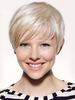 Perruques de cheveux humains pour femme Écru blanc cheveux mélangés en couches élégantes courtes perruques de cheveux humains