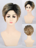Perruques de cheveux humains pour femme Or clair Cheveux mixtes ébouriffés Casual Perruques courtes de cheveux humains