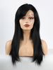 Perruques de cheveux humains pour les femmes Noir cheveux mélangés en couches Casual longues perruques de cheveux humains