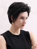 Perruques de cheveux humains pour les femmes Noir cheveux mélangés en couches occasionnels courts perruques de cheveux humains