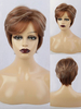 Perruques de cheveux humains pour les femmes Noisette Cheveux mixtes ébouriffés Casual Perruques courtes de cheveux humains
